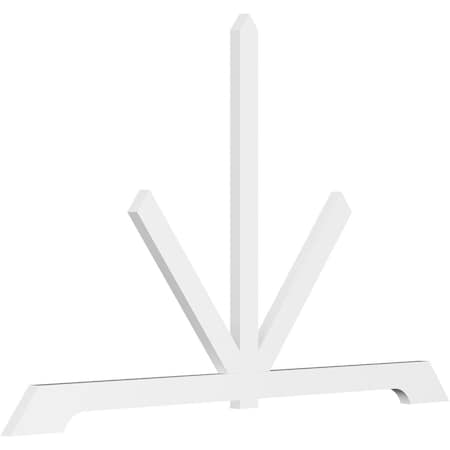 Ekena Millwork Vanguard Architectural Grade PVC Gable Bracket, 96"W x 60"H x 2"D x 4"F, 15/12 Pitch GBP096X60X0204VAN00